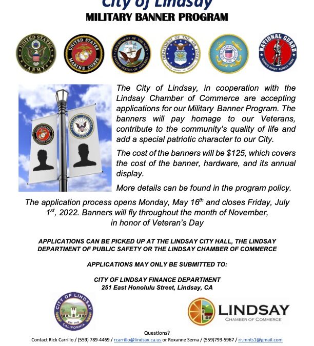 Military Banner Program Application Deadline
